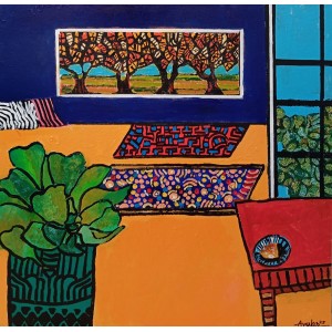 Anwar Maqsood, 24 x 24 Inch, Acrylic on Canvas, AC-AWM-123